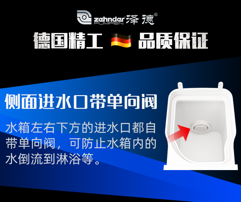 Gerios側排式衛生間污水提升器